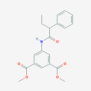 molecular formula C20H21NO5 B411725 Dimethyl 5-[(2-phenylbutanoyl)amino]isophthalate 