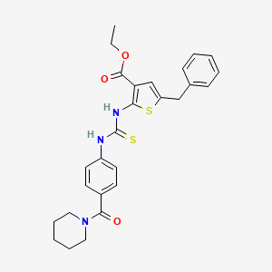 ethyl 5-benzyl-2-[({[4-(1-piperidinylcarbonyl)phenyl]amino}carbonothioyl)amino]-3-thiophenecarboxylate