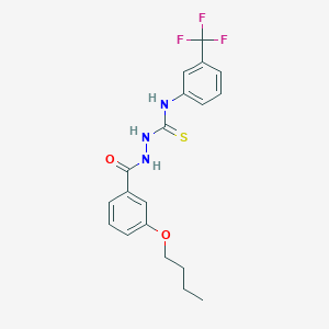 molecular formula C19H20F3N3O2S B4117279 2-(3-butoxybenzoyl)-N-[3-(trifluoromethyl)phenyl]hydrazinecarbothioamide 