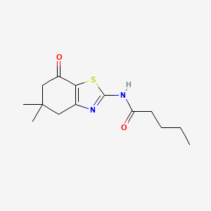 N-(5,5-dimethyl-7-oxo-4,5,6,7-tetrahydro-1,3-benzothiazol-2-yl)pentanamide