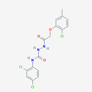 molecular formula C16H14Cl3N3O3 B4117296 2-[(2-chloro-5-methylphenoxy)acetyl]-N-(2,4-dichlorophenyl)hydrazinecarboxamide 