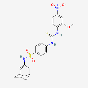 molecular formula C24H28N4O5S2 B4117314 N-1-adamantyl-4-({[(2-methoxy-4-nitrophenyl)amino]carbonothioyl}amino)benzenesulfonamide 