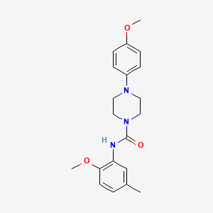 molecular formula C20H25N3O3 B4117318 N-(2-methoxy-5-methylphenyl)-4-(4-methoxyphenyl)-1-piperazinecarboxamide 