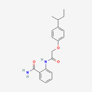 molecular formula C19H22N2O3 B4117344 2-{[(4-sec-butylphenoxy)acetyl]amino}benzamide 