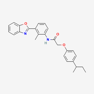 N-[3-(1,3-benzoxazol-2-yl)-2-methylphenyl]-2-(4-sec-butylphenoxy)acetamide