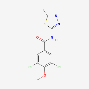molecular formula C11H9Cl2N3O2S B4117362 3,5-dichloro-4-methoxy-N-(5-methyl-1,3,4-thiadiazol-2-yl)benzamide 
