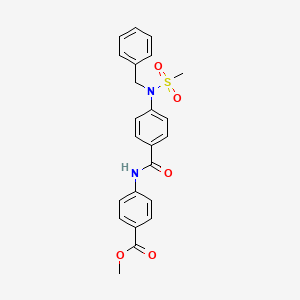 molecular formula C23H22N2O5S B4117364 methyl 4-({4-[benzyl(methylsulfonyl)amino]benzoyl}amino)benzoate 