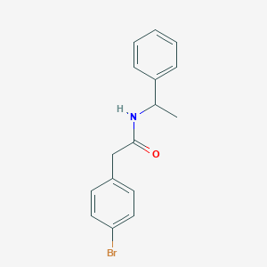 2-(4-bromophenyl)-N-(1-phenylethyl)acetamide