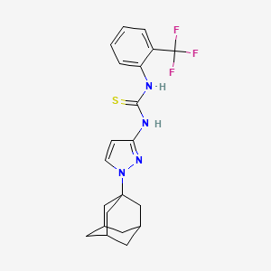 molecular formula C21H23F3N4S B4117399 N-[1-(1-adamantyl)-1H-pyrazol-3-yl]-N'-[2-(trifluoromethyl)phenyl]thiourea 