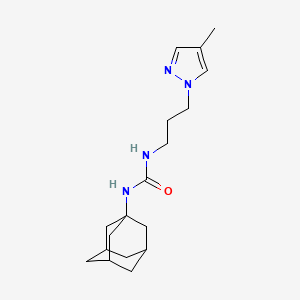 molecular formula C18H28N4O B4117443 N-1-adamantyl-N'-[3-(4-methyl-1H-pyrazol-1-yl)propyl]urea 