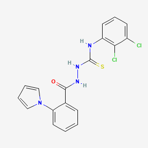 molecular formula C18H14Cl2N4OS B4117461 N-(2,3-dichlorophenyl)-2-[2-(1H-pyrrol-1-yl)benzoyl]hydrazinecarbothioamide 