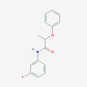 molecular formula C15H14FNO2 B411747 N-(3-fluorophenyl)-2-phenoxypropanamide 