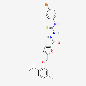 molecular formula C23H24BrN3O3S B4117491 N-(4-bromophenyl)-2-{5-[(2-isopropyl-5-methylphenoxy)methyl]-2-furoyl}hydrazinecarbothioamide 
