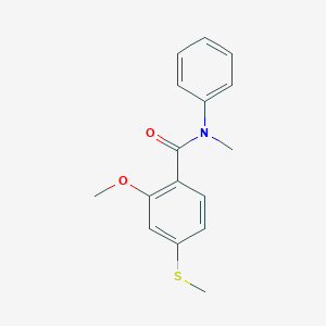 molecular formula C16H17NO2S B411750 2-Methoxy-N-methyl-4-(methylsulfanyl)-N-phenylbenzamide 