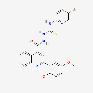 N-(4-bromophenyl)-2-{[2-(2,5-dimethoxyphenyl)-4-quinolinyl]carbonyl}hydrazinecarbothioamide