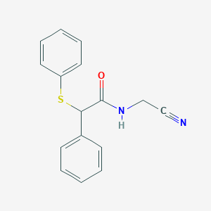 molecular formula C16H14N2OS B411751 N-(cyanomethyl)-2-phenyl-2-(phenylsulfanyl)acetamide 