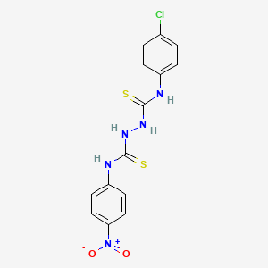 molecular formula C14H12ClN5O2S2 B4117515 N-(4-chlorophenyl)-N'-(4-nitrophenyl)-1,2-hydrazinedicarbothioamide 