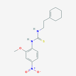 molecular formula C16H21N3O3S B4117551 N-[2-(1-cyclohexen-1-yl)ethyl]-N'-(2-methoxy-4-nitrophenyl)thiourea 