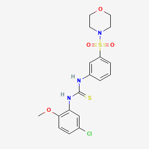 molecular formula C18H20ClN3O4S2 B4117553 N-(5-chloro-2-methoxyphenyl)-N'-[3-(4-morpholinylsulfonyl)phenyl]thiourea 