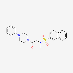 molecular formula C23H25N3O3S B4117565 N-methyl-N-[2-oxo-2-(4-phenyl-1-piperazinyl)ethyl]-2-naphthalenesulfonamide 