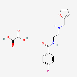 molecular formula C16H17FN2O6 B4117580 4-fluoro-N-{2-[(2-furylmethyl)amino]ethyl}benzamide oxalate 
