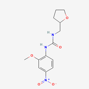 molecular formula C13H17N3O5 B4117583 N-(2-methoxy-4-nitrophenyl)-N'-(tetrahydro-2-furanylmethyl)urea 