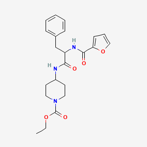 molecular formula C22H27N3O5 B4117620 ethyl 4-[(N-2-furoylphenylalanyl)amino]-1-piperidinecarboxylate 