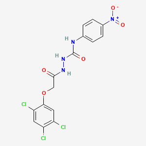 molecular formula C15H11Cl3N4O5 B4117645 N-(4-nitrophenyl)-2-[(2,4,5-trichlorophenoxy)acetyl]hydrazinecarboxamide 