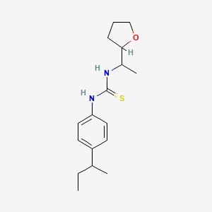 molecular formula C17H26N2OS B4117651 N-(4-sec-butylphenyl)-N'-[1-(tetrahydro-2-furanyl)ethyl]thiourea 