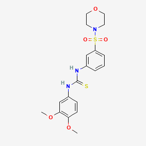 molecular formula C19H23N3O5S2 B4117656 N-(3,4-dimethoxyphenyl)-N'-[3-(4-morpholinylsulfonyl)phenyl]thiourea 