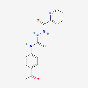 molecular formula C15H14N4O3 B4117663 N-(4-acetylphenyl)-2-(2-pyridinylcarbonyl)hydrazinecarboxamide 