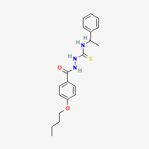 molecular formula C20H25N3O2S B4117668 2-(4-butoxybenzoyl)-N-(1-phenylethyl)hydrazinecarbothioamide 