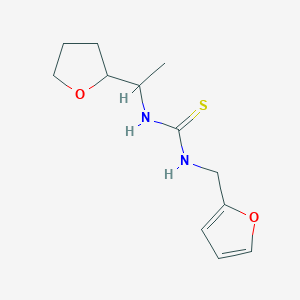 molecular formula C12H18N2O2S B4117685 N-(2-furylmethyl)-N'-[1-(tetrahydro-2-furanyl)ethyl]thiourea 