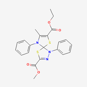 7-ethyl 3-methyl 8-methyl-1,9-diphenyl-4,6-dithia-1,2,9-triazaspiro[4.4]nona-2,7-diene-3,7-dicarboxylate
