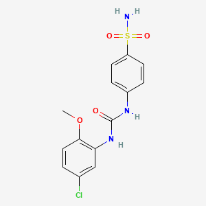 molecular formula C14H14ClN3O4S B4117704 4-({[(5-chloro-2-methoxyphenyl)amino]carbonyl}amino)benzenesulfonamide 