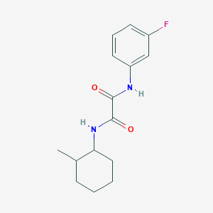 molecular formula C15H19FN2O2 B4117711 N-(3-fluorophenyl)-N'-(2-methylcyclohexyl)ethanediamide 