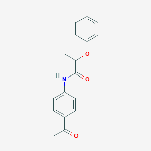 molecular formula C17H17NO3 B411772 N-(4-acetylphenyl)-2-phenoxypropanamide CAS No. 335205-02-2