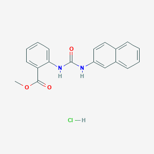molecular formula C19H17ClN2O3 B4117736 methyl 2-{[(2-naphthylamino)carbonyl]amino}benzoate hydrochloride 