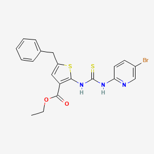 molecular formula C20H18BrN3O2S2 B4117779 ethyl 5-benzyl-2-({[(5-bromo-2-pyridinyl)amino]carbonothioyl}amino)-3-thiophenecarboxylate 