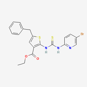 ethyl 5-benzyl-2-({[(5-bromo-2-pyridinyl)amino]carbonothioyl}amino)-3-thiophenecarboxylate