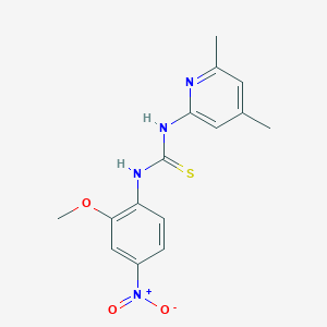 molecular formula C15H16N4O3S B4117792 N-(4,6-dimethyl-2-pyridinyl)-N'-(2-methoxy-4-nitrophenyl)thiourea 