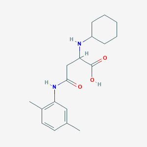 molecular formula C18H26N2O3 B4117827 N~2~-cyclohexyl-N~4~-(2,5-dimethylphenyl)asparagine 