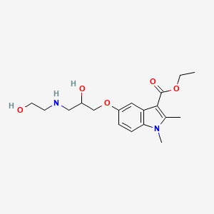 molecular formula C18H26N2O5 B4117834 ethyl 5-{2-hydroxy-3-[(2-hydroxyethyl)amino]propoxy}-1,2-dimethyl-1H-indole-3-carboxylate 