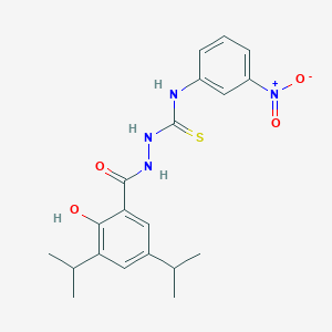 molecular formula C20H24N4O4S B4117850 2-(2-hydroxy-3,5-diisopropylbenzoyl)-N-(3-nitrophenyl)hydrazinecarbothioamide 