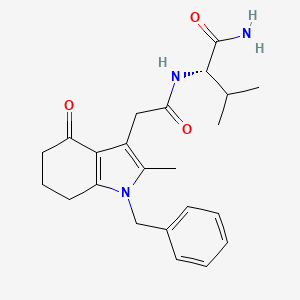 molecular formula C23H29N3O3 B4117864 N~2~-[(1-benzyl-2-methyl-4-oxo-4,5,6,7-tetrahydro-1H-indol-3-yl)acetyl]-L-valinamide 