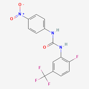 molecular formula C14H9F4N3O3 B4117873 N-[2-fluoro-5-(trifluoromethyl)phenyl]-N'-(4-nitrophenyl)urea 