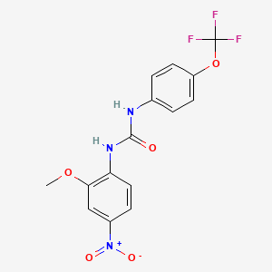 molecular formula C15H12F3N3O5 B4117875 N-(2-methoxy-4-nitrophenyl)-N'-[4-(trifluoromethoxy)phenyl]urea 