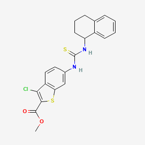 methyl 3-chloro-6-{[(1,2,3,4-tetrahydro-1-naphthalenylamino)carbonothioyl]amino}-1-benzothiophene-2-carboxylate