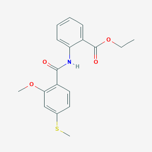 Ethyl 2-{[2-methoxy-4-(methylsulfanyl)benzoyl]amino}benzoate