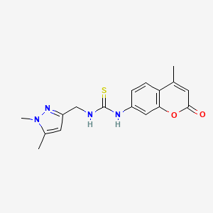 N-[(1,5-dimethyl-1H-pyrazol-3-yl)methyl]-N'-(4-methyl-2-oxo-2H-chromen-7-yl)thiourea
